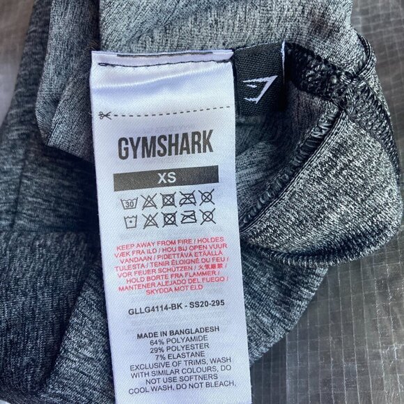 Gymshark Adapt Seamless Leggings in Black Charcoal Marl Heathered Charcoal XS - Picture 6 of 6